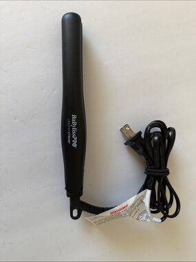BaBylissPRO Black Mini Hair Straightener - Compact perfect Travel Flat Iron